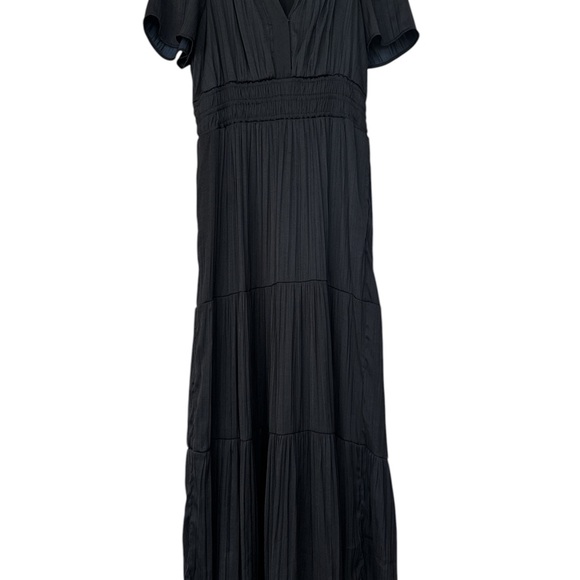 Anthropologie Dresses & Skirts - Anthropologie Black Tiered V-Neck Maxi Dress